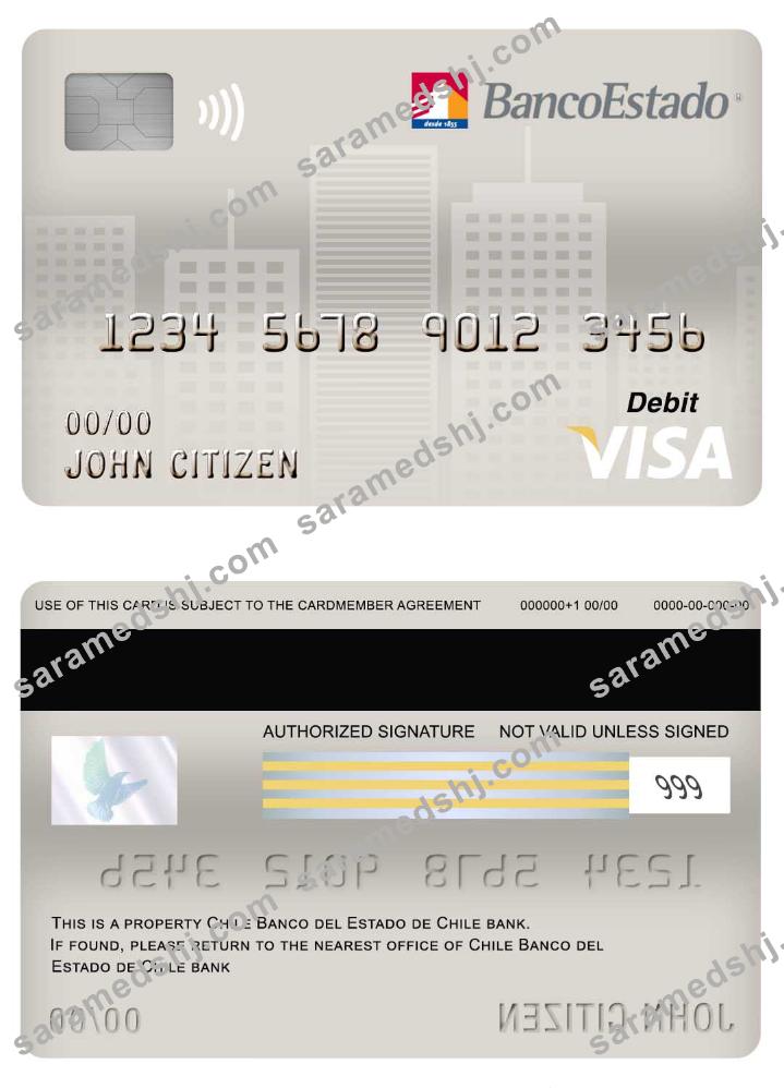 Chile Banco del Estado de Chile bank visa debit card